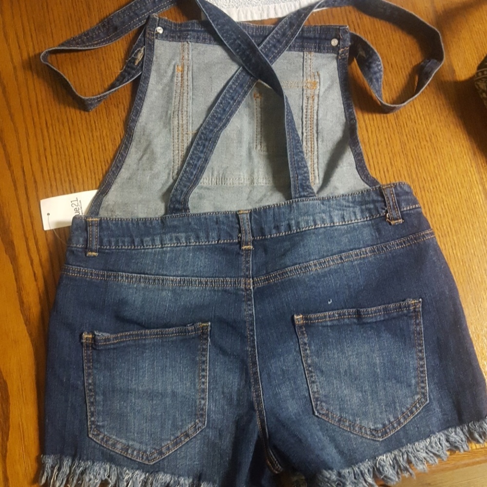 coverall jean shorts